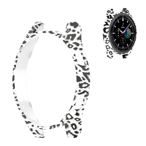 Samsung Galaxy Watch 4 Classic (42mm) unikt skyddsfodral - Vit Leopard Vit
