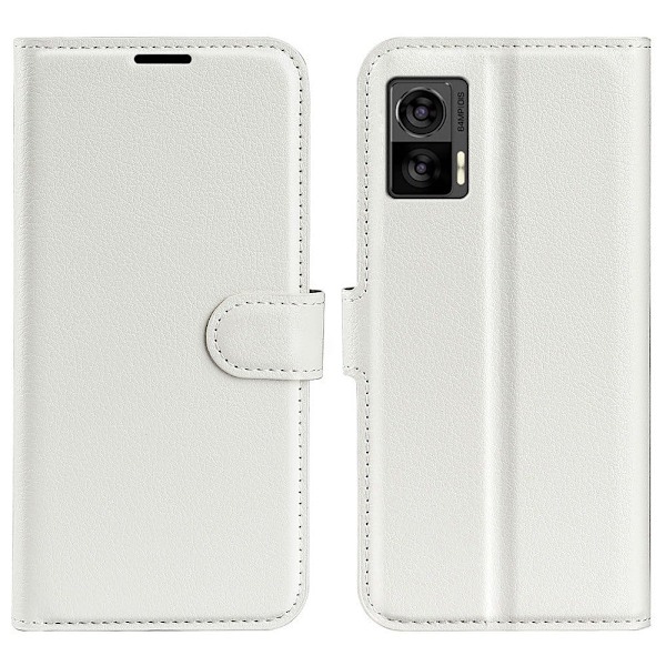 Klassisk Motorola Edge 30 Neo Flip Etui - Hvid White