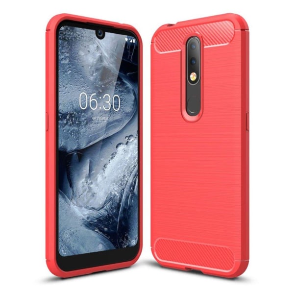 Carbon Flex Nokia 4.2 kuoret - Punainen Red