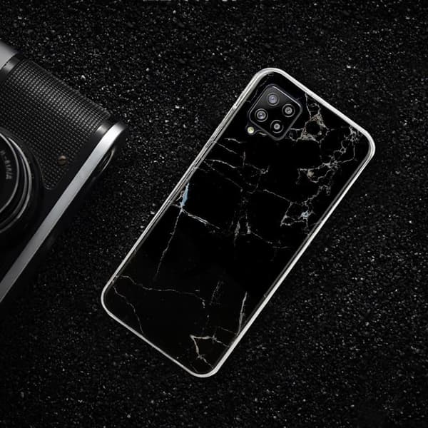 Marble Samsung Galaxy A42 5G Etui - Svart Black