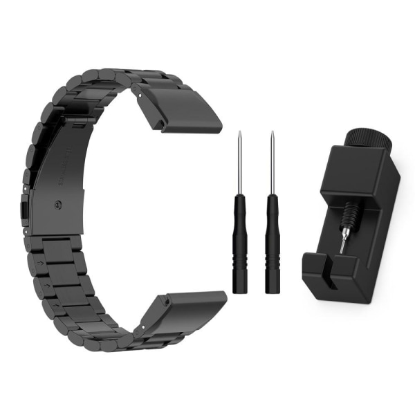 Garmin Fenix 7 / 6 / 5 stainless steel watch strap - Black Svart