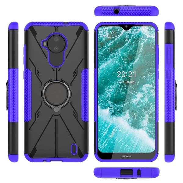 Kickstand-cover med magnetisk plade til Nokia C30 - Lilla Purple