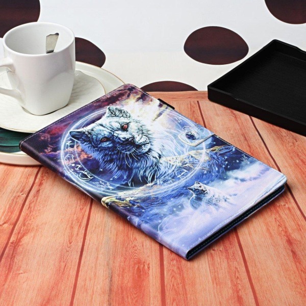 iPad (2018) pattern leather flip case - Wolf Vit