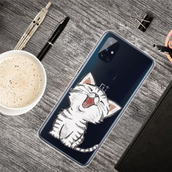 Deco OnePlus Nord N100 skal - Katt Vit