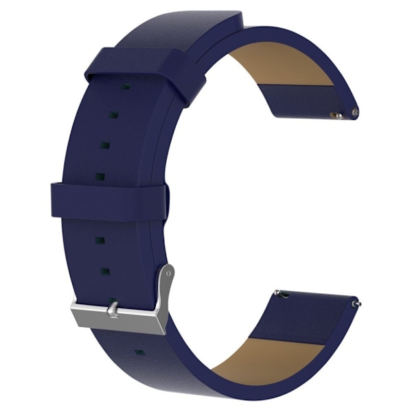 Fitbit Versa Pinnoitettu Naudan Nahka Vaihdettava Kellon Ranneke - Tumman Sininen Blue