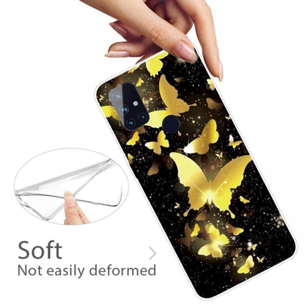 Deco OnePlus Nord N100 etui - guld sommerfugl Gold