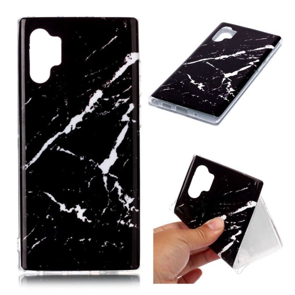Marble Samsung Galaxy Note 10 Pro kuoret - Musta kiilto marmori Black