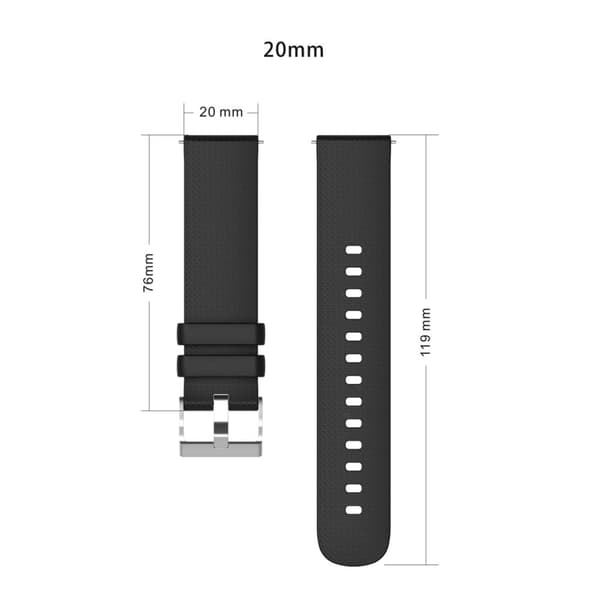 Samsung Galaxy Watch 5 / 5 Pro / Watch 4 urrem i tekstureret silikone - Grå Silver grey