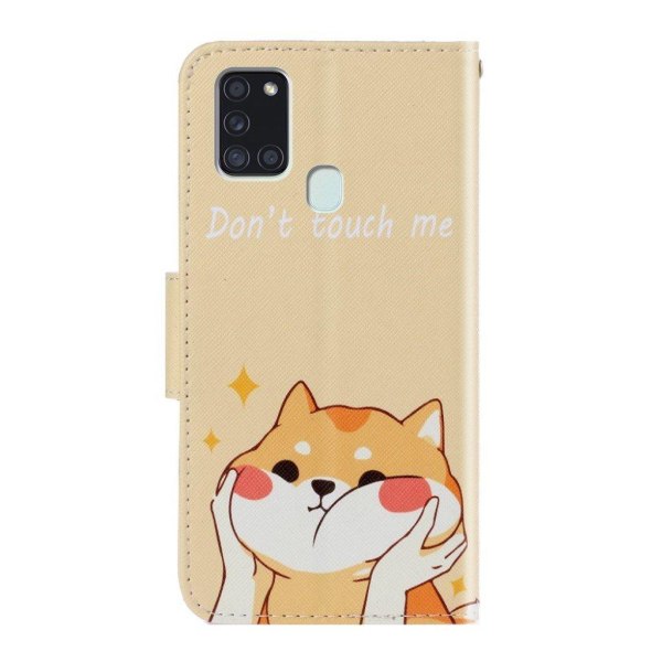 Wonderland Samsung Galaxy A21s kotelot - Älä koske minuun Beige
