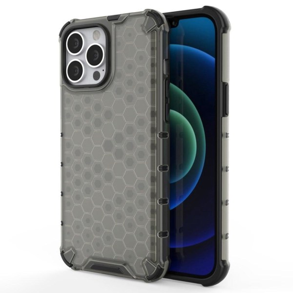iPhone 14 Pro 6,1 tommer Honeycomb Textured Phone Case Forbedred Black