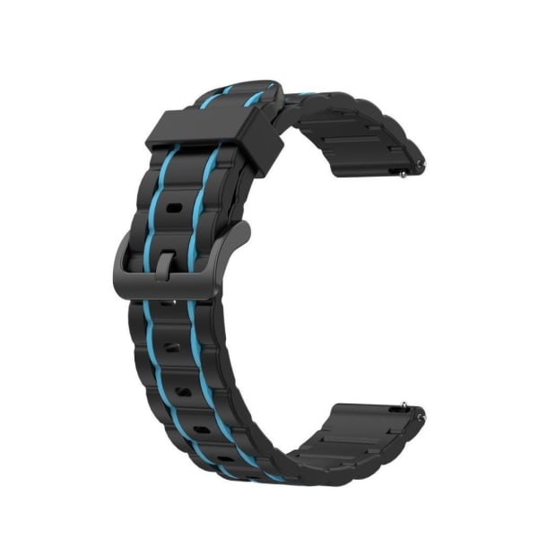 Wave silicone watch band for Polar, Ticwatch and Huawei watch - Svart