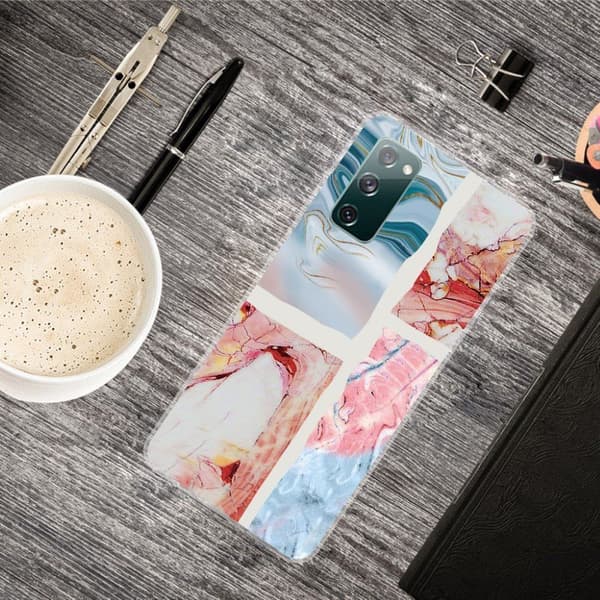 Marble Samsung Galaxy S20 FE Etui - Wavy Klinkekule Tile Multicolor