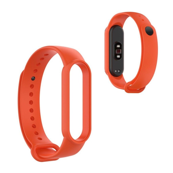 Xiaomi Mi Smart Band 6 / 5 glossy silicone watch band - Orange Orange