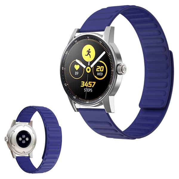 22 mm universellt flexibelt klockarmband i silikon - Blå Blå