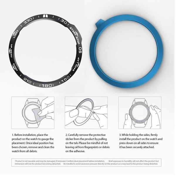 Garmin Fenix 6X rustfrit stål bezel - sort / Style A Black