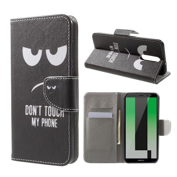Huawei Mate 10 Lite Etui med et smuk print - Advarsel Multicolor