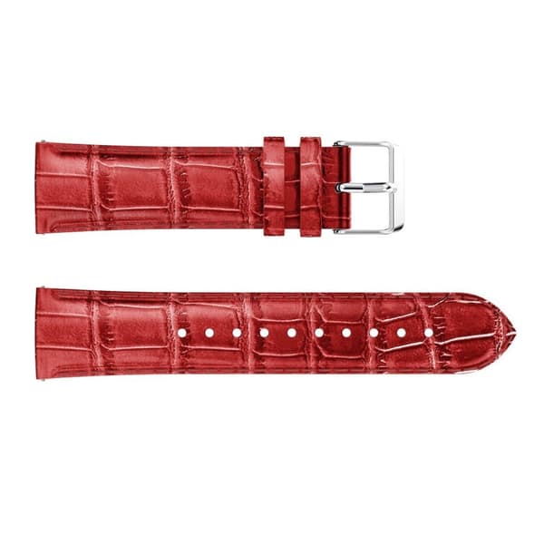 Xiaomi Mi Watch krokodille ægte læder Urrem - Rød Red