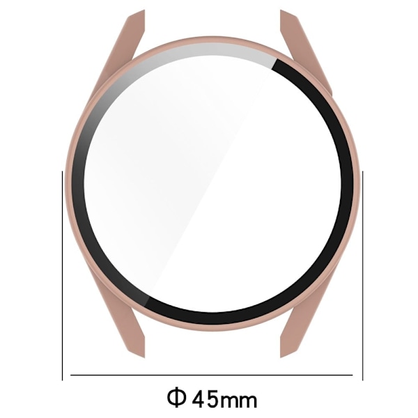 Huawei Watch GT 3 (42mm) TPU frame + tempered glass screen protector - Black Transparent
