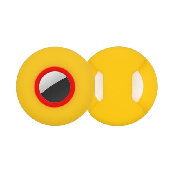 AirTags silikoneetui - Gul / Rød Størrelse: S Yellow