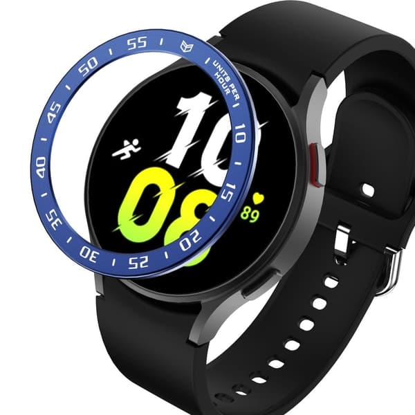 Samsung Galaxy Watch 5 (44mm) urkrans - Blå Ring Med Hvide Bogstaver Blue
