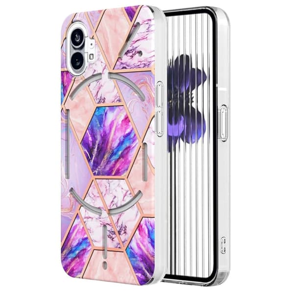 Marmormotiv Nothing Phone (1) skal - Ljust Lila Lila