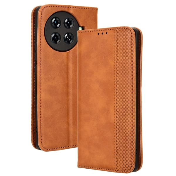 Bofink Vintage Tecno Spark 20 Pro Plus nahkakotelo - Ruskea Brown