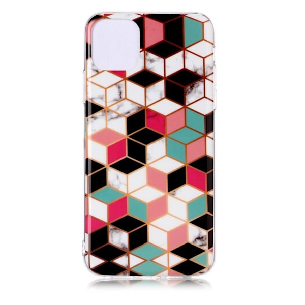 Marmormotiv iPhone 11 Pro Max skal - Färgglatt Diamantmönster multifärg