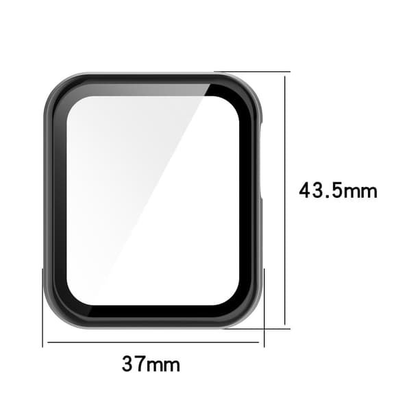 Xiaomi Mi Watch Lite / Redmi Watch simple cover with tempered glass screen protector - Ivory White Vit