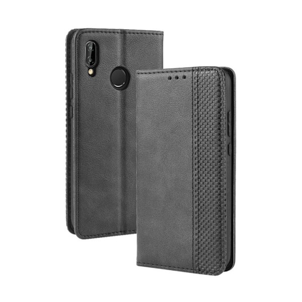 Bofink Vintage Huawei P20 Lite kotelot - Musta Black