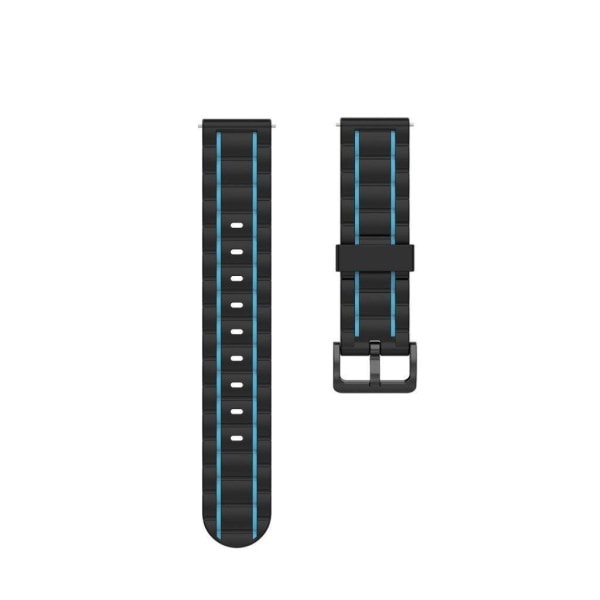 Wave silicone watch band for Polar, Ticwatch and Huawei watch - Svart