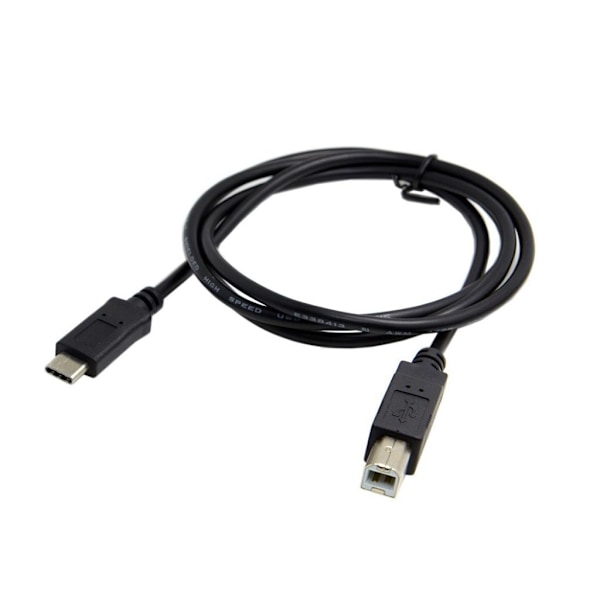 USB-C USB 3.1 Tyyppi C Uros - USB 2.0 B Tyyppi Uros Datakaapeli Black