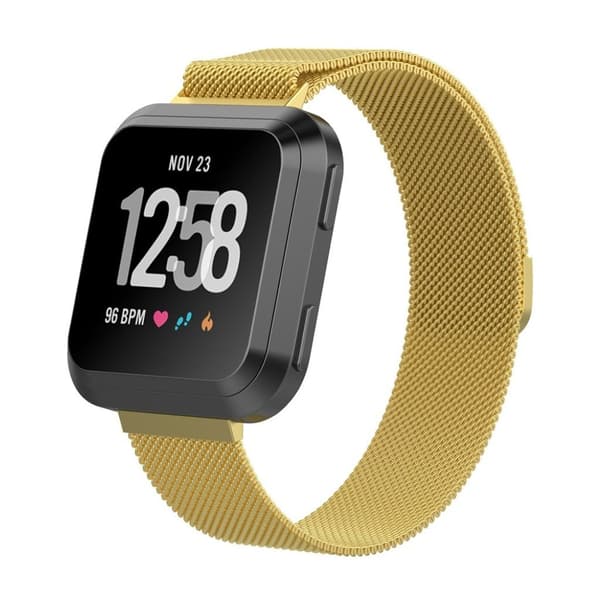 Fitbit Verse milanese rustfrit stål urrem - Størrelse: S / Guld Gold