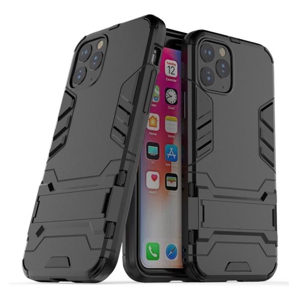 Plastik og fleksibelt mobil cover med kickstand iPhone 11 Pro Ma Black