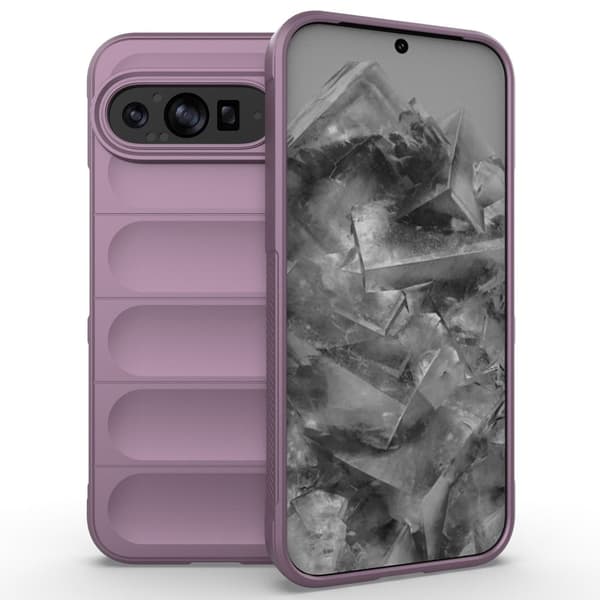 Deksel med mykt grep for Google Pixel 9 Pro XL - Lyselilla Purple