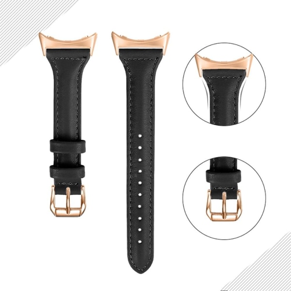 Google Pixel Watch Genuine leather watch strap - Black Black