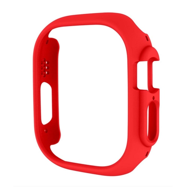 Apple Watch Ultra cover with tempered glass screen protector - R Röd