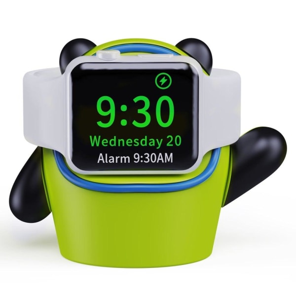 Apple Watch (45mm) / (41mm) cute panda style silicone charging d Green
