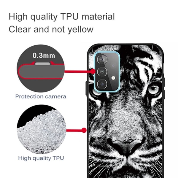 Imagine Samsung Galaxy A72 5G Etui - Tiger Silver grey