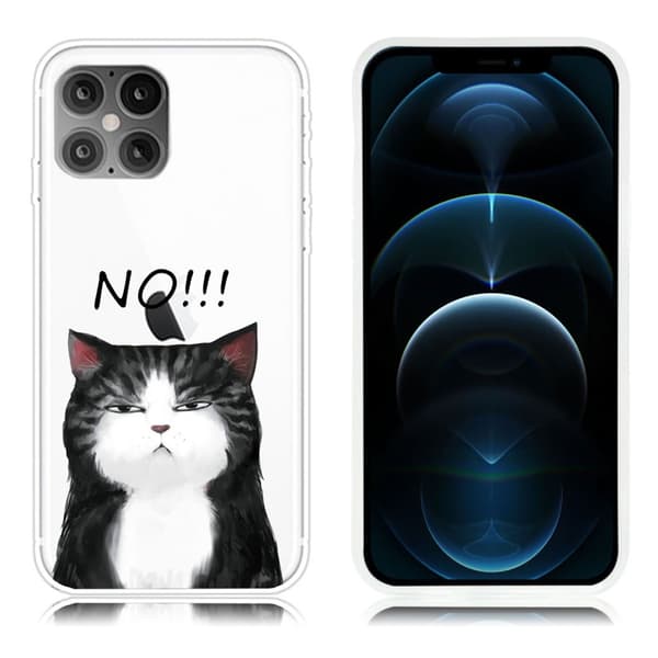 Deco iPhone 12 Pro Max skal - Katt Svart