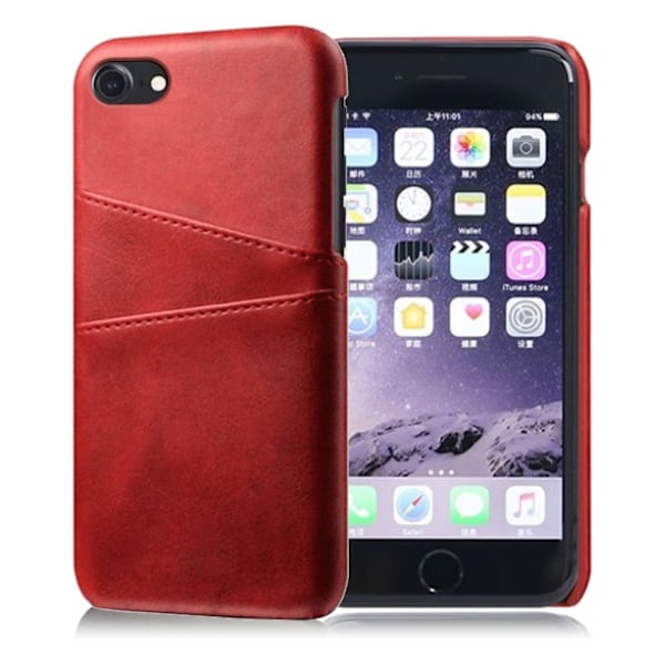 Dual Card deksel - iPhone SE 2020 / 8 / 7 - Rød Red