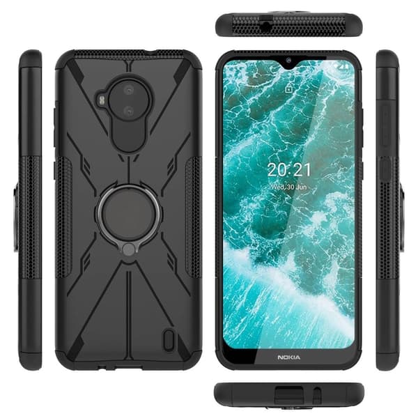 Støttestativdeksel med magnetisk ark for Nokia C30 - Svart Black