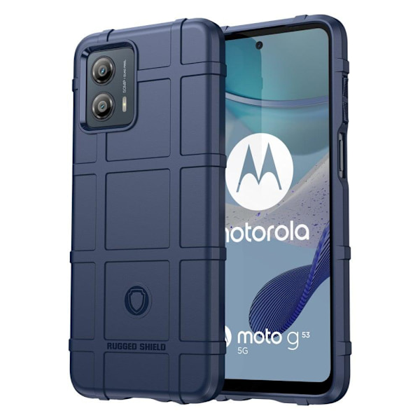 Rugged Shield Etui Motorola Moto G53 - Blå Blue