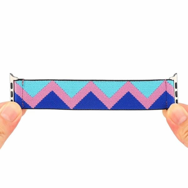Apple Watch Series 6 / 5 40 mm elastisk klokkerem - Blå / Rosa / Rosa Multicolor