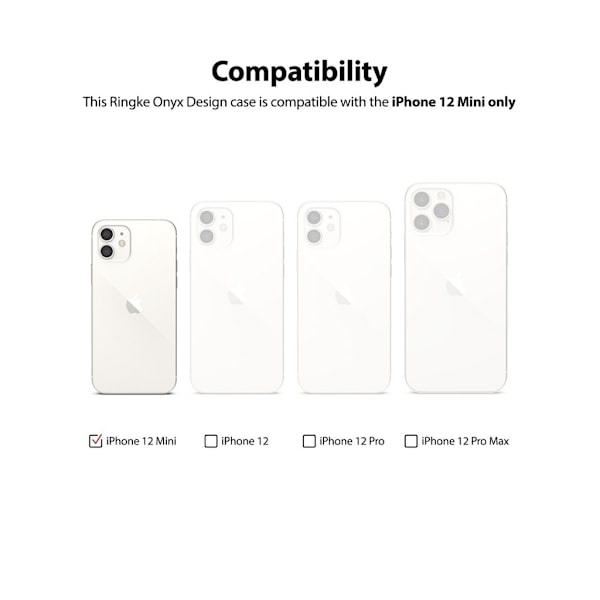 Ringke ONYX DESIGN - iPhone 12 mini - X Black