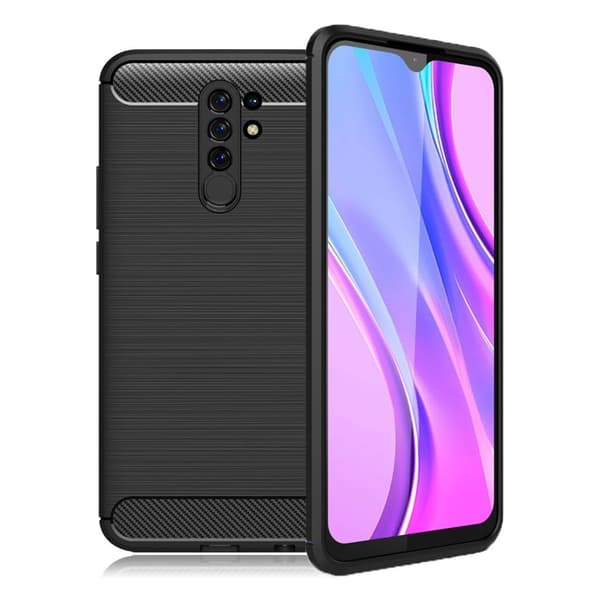 Carbon Flex Etui Xiaomi Redmi 9 - Svart Black