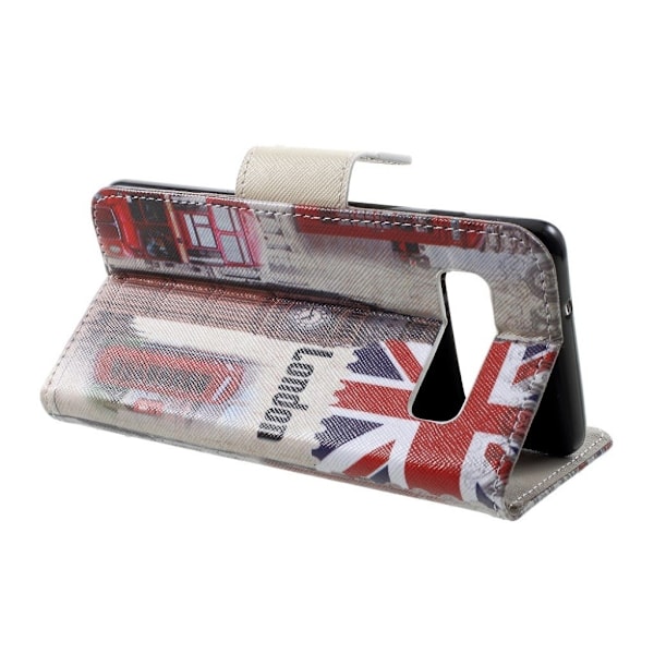 Samsung Galaxy S10 risti pintainen nahkainen flip suojakotelo - Lontoo Multicolor