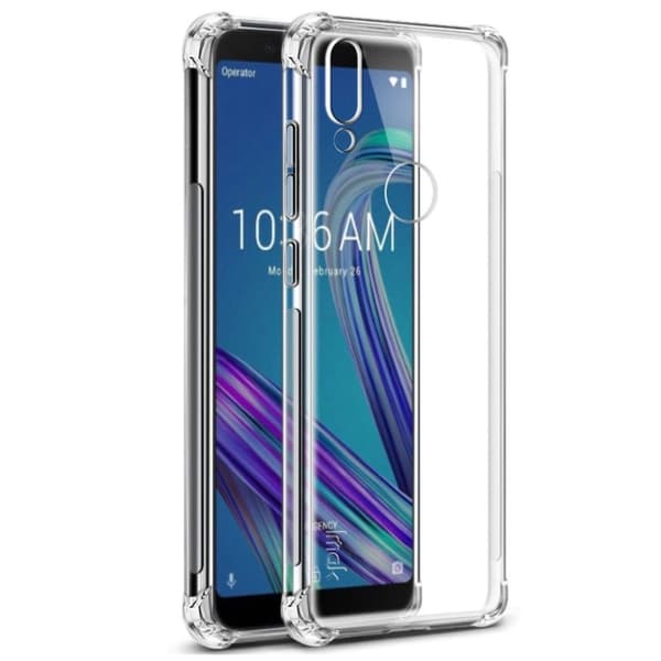 IMAK Asus ZenFone Max Pro (ZB602KL) mobilskal silikon stötdämpande textur – Transparent Transparent