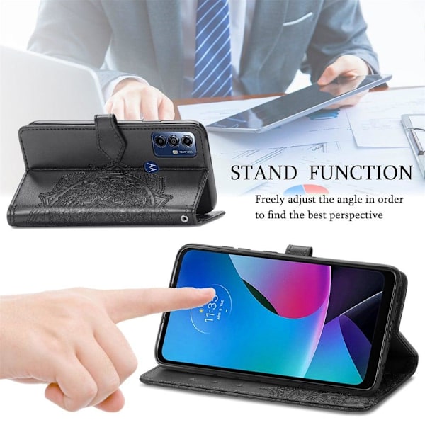 Mandala Motorola Moto G Play (2023) Flip Etui - Sort Black