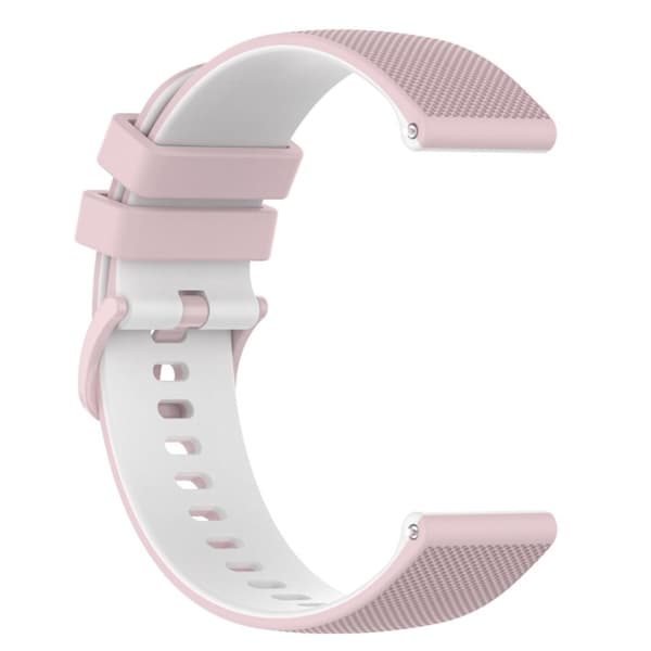 20 mm silikone-urrem til Garmin-ur - Lyserød / Hvid Pink