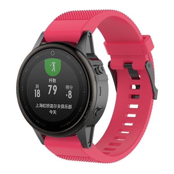 Garmin Fenix 5S klockarmband silikon - Rosenröd Rosa